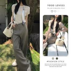 批发小众设计高级感上衣套装2026<b class='q'>夏</b>季新款法式温柔风气质阔腿裤两件套