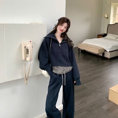 批发三件套韩系chic穿搭<b class='q'>休闲</b>运动卫衣<b class='q'>套装</b>女秋独特超火好看减龄阔腿裤