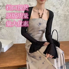 批发新中式时尚雪纺短外套女2026夏季新款外搭<b class='q'>喇叭袖</b>薄款防晒披肩开衫