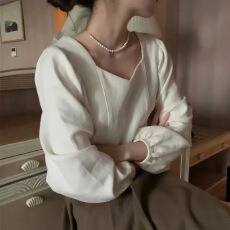 批发已出货  韩国chic法式温柔风后背系带<b class='q'>蝴蝶结</b>宽松百搭泡泡袖<b class='q'>衬衫</b>