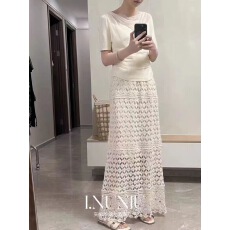 批发巳出货 蕾丝针织<b class='q'>半身</b>裙春秋冬韩国超修身A字裙<b class='q'>中裙</b>小个子包臀裙