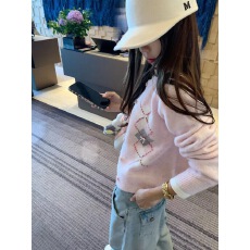 批发已出货 韩国chic粉色菱格毛衣外套女<b class='q'>秋</b>季宽松显瘦气质针织上衣