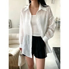 批发淑女时尚 <b class='q'>韩国</b>气质长袖刺绣后开叉系带衬衣 宽松韩版蕾丝衫 衬衫