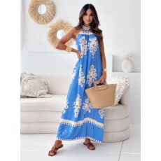 批发2026跨境欧美夏季<b class='q'>新款</b><b class='q'>女</b>装亚马逊热卖沙滩裙度假风印花大摆连衣裙