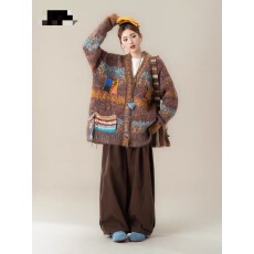 批发2025年<b class='q'>明星</b>同款秀场同款小众设计师<b class='q'>款</b>羊毛开衫