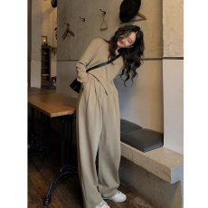 批发港风复古秋冬<b class='q'>运动服</b>套装女学院风宽松卫衣卫裤<b class='q'>大码</b>跑步两件套