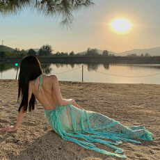 批发性感蕾丝辣妹<b class='q'>连衣裙</b>挂脖V领露背晚礼服长裙