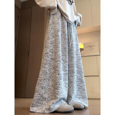 批发【立体腰慵懒风灰色休闲<b class='q'>裤</b>女2025年秋季<b class='q'>新款</b>小个子高腰宽松阔腿<b class='q'>裤</b>