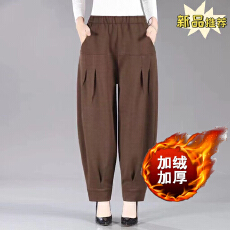 批发春秋妈妈装裤子女大码灯笼裤中年女300斤宽松休闲裤<b class='q'>中老年</b><b class='q'>女裤</b>厚