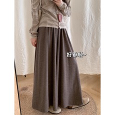 批发<b class='q'>大码</b>九分糯米<b class='q'>裙裤</b>女胖MM秋冬季高腰显瘦小个子松弛感宽松阔腿裤