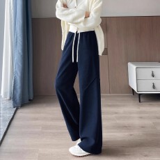 批发【加绒/不加绒秋冬阔腿裤<b class='q'>女</b>设计感垂感显瘦高个子大码宽松<b class='q'>休闲裤</b>