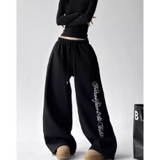 批发跨境亚马逊速卖通高腰抽绳宽松欧美辣妹风jazz跳舞hiphop运动裤<b class='q'>女</b>