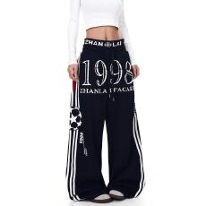 批发韩版潮流百搭裤子夏季薄款坠感阔腿拖地长裤