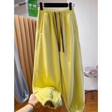 批发大码300斤 CVC华棉复真超 束脚卫裤女秋冬宽松休闲萝卜裤<b class='q'>哈伦</b><b class='q'>长裤</b>