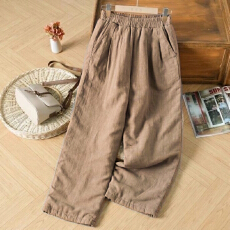 批发夏季棉麻<b class='q'>阔腿裤</b>个性文艺范宽松休闲长裤女式个性亚麻裤