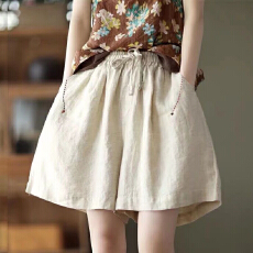 批发休闲工装裤纯棉短裤百搭2026夏季新款大码女装松紧腰五分裤<b class='q'>阔腿裤</b>