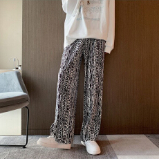 批发大码<b class='q'>女装</b>潮牌高街休闲裤扎染垂感百褶长裤直筒裤百搭高腰休闲长裤