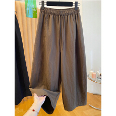 批发特大码300斤松弛感九分休闲裤女秋宽松百搭<b class='q'>哈伦裤</b>直筒裤