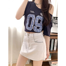 批发银灰短裙女2026夏季新款显瘦百搭防走光辣妹小个子包臀a字半身裙