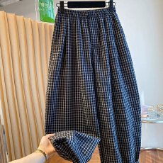 批发【原版格子】高级感格子<b class='q'>哈伦</b><b class='q'>裤</b>女夏薄款
