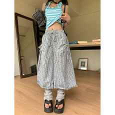 批发很秀甜酷泰式辣妹波点七分短裤女<b class='q'>夏</b>季百搭宽松慵懒小个子裤子