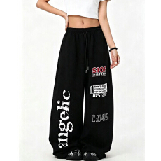 批发韩版印花抽绳街舞hiphop<b class='q'>嘻哈</b>休闲<b class='q'>裤</b>女爵士舞jazz长<b class='q'>裤</b>运动<b class='q'>裤</b>
