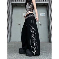批发<b class='q'>欧美</b>风拽酷辣妹街舞爵士嘻哈2026春秋宽松休闲百搭抽绳运动休闲<b class='q'>裤</b>