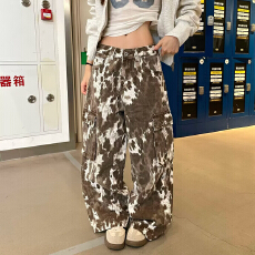 批发潮牌松紧腰<b class='q'>牛仔裤</b><b class='q'>男士</b>春季宽松直筒休闲长裤ins美式水洗百搭