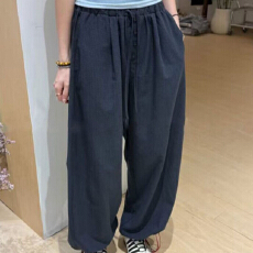 批发韩系设计感束脚裤<b class='q'>休闲</b>长裤女2026秋季新款宽松显瘦小个子百搭卫裤