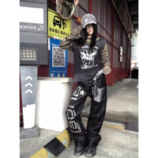 批发秋季时尚毛边<b class='q'>牛仔裤</b><b class='q'>男</b>直筒做旧水洗日系复古休闲痞帅百搭高街裤子