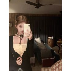 批发JMSHOP vtg千金 中古蕾丝花边背心女设计感方领<b class='q'>无袖</b>上衣