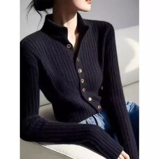 批发黑色长袖打底内搭针织衫女秋冬季<b class='q'>气质</b>显瘦毛衣超好看独特漂亮上衣