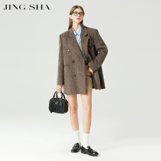 批发西装外套女气质英伦风2025秋冬新款今年流行咖色宽松版小西服