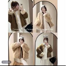 批发Zzwearer25/AW“北岛日记”双面穿派克服加厚毛毛外套女新款休闲