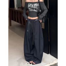 批发新款高腰休闲裤阔腿裤<b class='q'>女士</b>显瘦休闲裤百搭加厚<b class='q'>西装</b>裤裤子