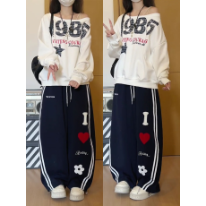 批发立体腰头美式辣妹<b class='q'>休闲</b>运动服<b class='q'>套装</b>女夏季新款时尚减龄短袖阔腿裤