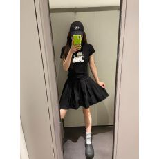 批发原版做法纯棉220克40支食毛+手感有弹力印花修身收腰短袖t恤女