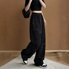 批发实价美式hiphop裤子新款休闲裤直筒大码卫裤阔腿<b class='q'>运动</b>裤宽松长裤