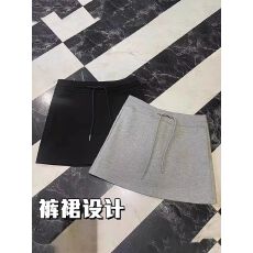 批发黑色半身裙女夏<b class='q'>大码</b>裙子卫衣运动短裙a字小个子春秋包臀新款半裙