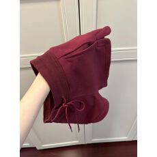 批发美式酒红色休闲<b class='q'>运动</b>短裤女夏季薄款2026新款辣妹高腰修身跳舞热裤