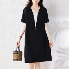 批发实拍<b class='q'>连衣裙</b>女夏新款2026年宽松时尚大码女装<b class='q'>欧洲站</b>裙子