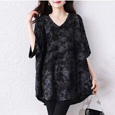 批发=拍2026夏装新款时尚简约宽松型胖MM洋气T气质显瘦大码上衣