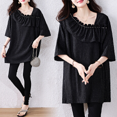 批发<b class='q'>实拍</b>2026夏装新款时尚气质胖妹妹百搭上衣显瘦减龄洋气<b class='q'>大码</b>上衣