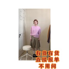 批发HelloooEat 圆领套头80%羊毛长袖毛衣女秋季设计感<b class='q'>镂空</b><b class='q'>针织衫</b>内搭