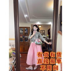 批发巨好看的两件套早秋2025气质一整套ootd穿搭灰色针织衫<b class='q'>半身裙</b>套装