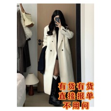 批发毛呢外套女小个子2024新款秋冬季高级感正肩韩系加厚<b class='q'>羊绒</b>呢子<b class='q'>大衣</b>