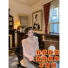 批发JMSHOP 朝雾纱雪 cashmere山羊绒皮草女冬静奢感短款毛毛<b class='q'>马甲</b>