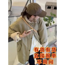 批发韩系立领加绒加厚外套女冬季2025新款宽松显瘦中长款派克服上衣潮