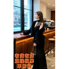 批发卢浮夜宴千金风贵气感秋冬毛毛外套&加厚蕾丝修身鱼尾<b class='q'>旗袍</b>