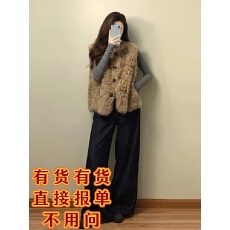 批发韩系羊羔毛<b class='q'>马甲女</b>2025秋冬新款外搭独特超好看小个子短款无袖上衣